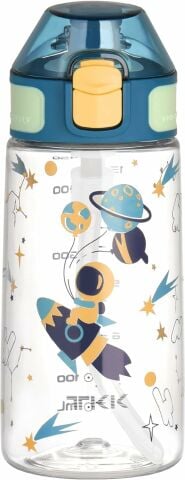 Vagonlife TKK T-3002 Mavi 500ml Desenli Kalın Isırılamaz Matara