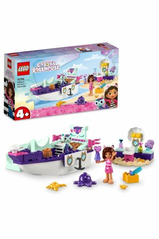 ® Gabby's Dollhouse Gabby ve Süslü Kedi’nin Gemisi ve Spa 10786 - 4+ Tekne Seti (88 Parça)