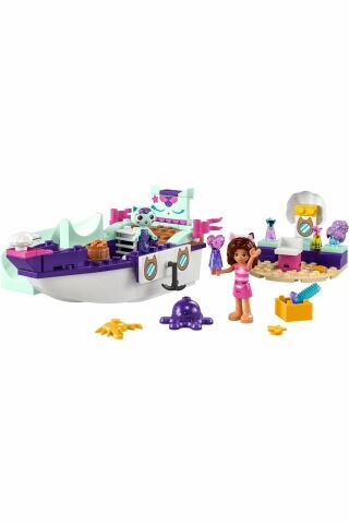 ® Gabby's Dollhouse Gabby ve Süslü Kedi’nin Gemisi ve Spa 10786 - 4+ Tekne Seti (88 Parça)