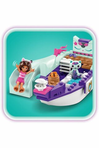 ® Gabby's Dollhouse Gabby ve Süslü Kedi’nin Gemisi ve Spa 10786 - 4+ Tekne Seti (88 Parça)