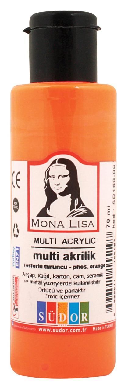 Südor Monalisa Multi Akrilik Boya Fosforlu Turuncu 70ml