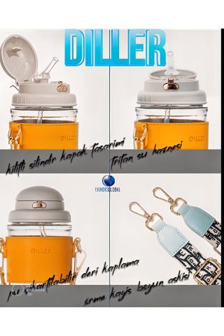 Diller D65 650ml Pembe Pipetli Matara
