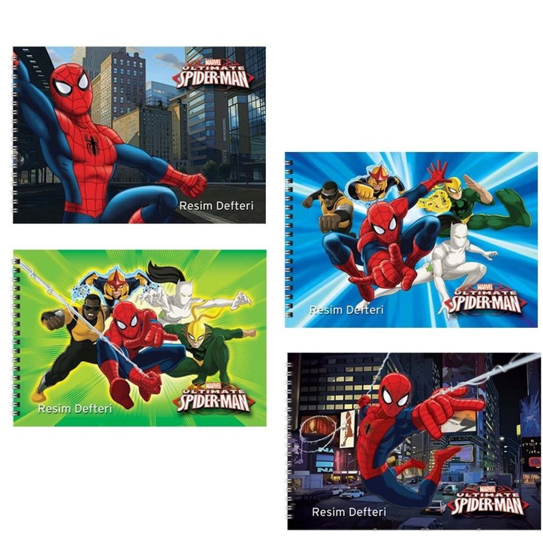 Keskin Color 35x50cm Spiderman 15 Yaprak Resim Defteri Spiralli