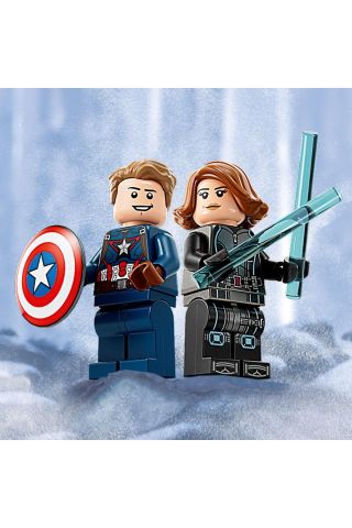 ® Marvel Black Widow ve Kaptan Amerika Motosikletleri 76260 Çocuklar için Yapım Seti (130 Parça)