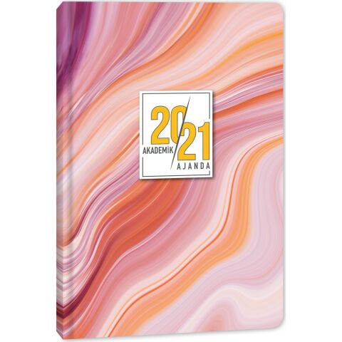 Keskin Color 17x24cm Pink Marble Akademik Ajanda 2020-2021