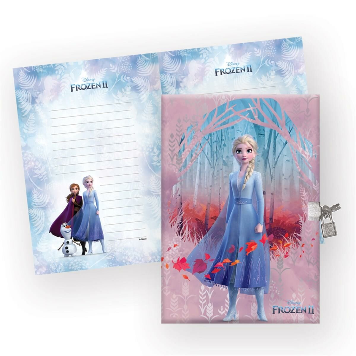 Keskin Color 14x20cm Frozen 104 Yaprak Çizgili Hatıra Defteri Kilitli
