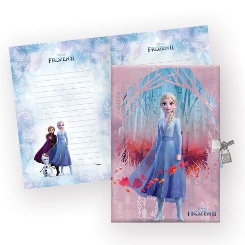 Keskin Color 14x20cm Frozen 104 Yaprak Çizgili Hatıra Defteri Kilitli