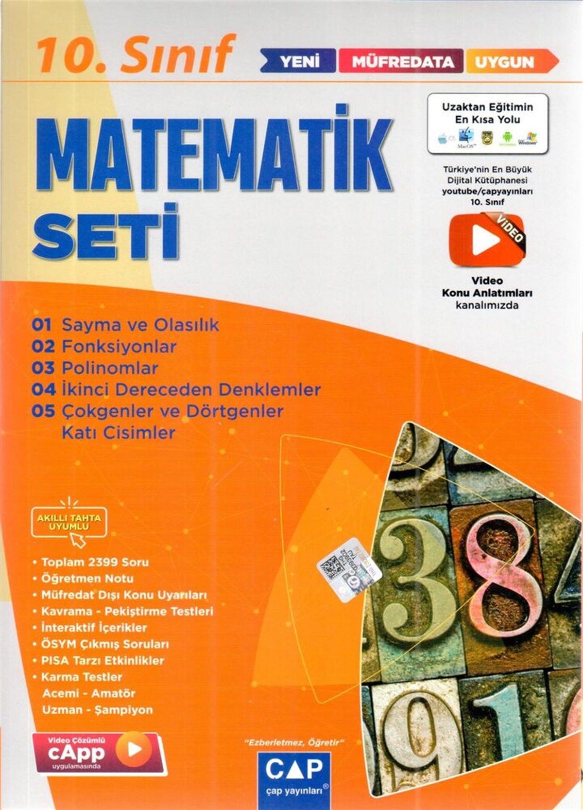 Çap Yayınları 10. Sınıf Anadolu Lisesi Matematik Seti