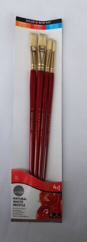 Daler Rowney Simply Uzun Saplı Doğal Fırça Seti 4' lü No:4X