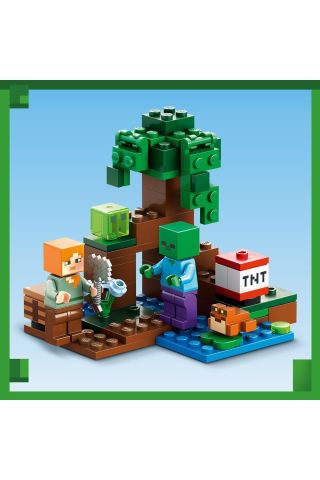 ® Minecraft® Bataklık Macerası 21240 - 7 Yaş ve Üzeri Çocuklar için Oyuncak Yapım Seti(65 Parça)