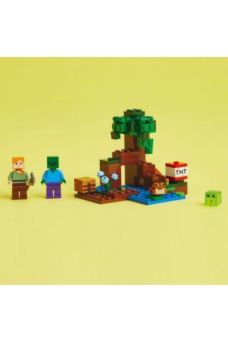® Minecraft® Bataklık Macerası 21240 - 7 Yaş ve Üzeri Çocuklar için Oyuncak Yapım Seti(65 Parça)