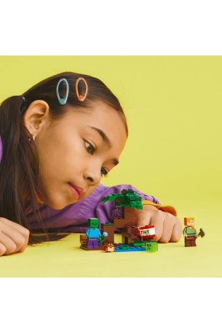 ® Minecraft® Bataklık Macerası 21240 - 7 Yaş ve Üzeri Çocuklar için Oyuncak Yapım Seti(65 Parça)
