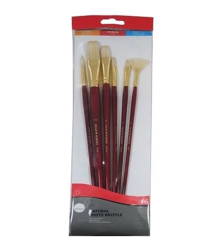 Daler Rowney Simply Uzun Saplı Doğal Sentetik Fırça Seti 6' lı No:6