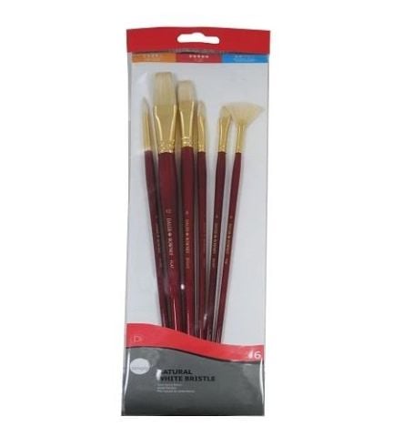 Daler Rowney Simply Uzun Saplı Doğal Sentetik Fırça Seti 6' lı No:6