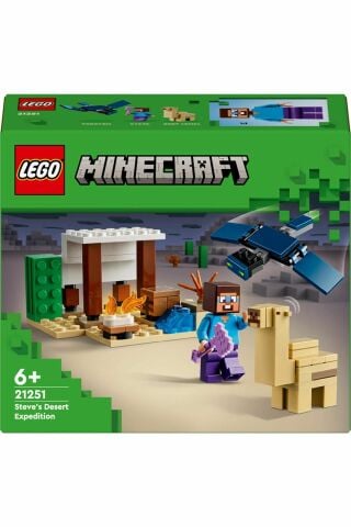 ® Minecraft® Steve'in Çöl Keşfi 21251  - 6 Yaş ve Üzeri İçin Yapım Seti (75 Parça)