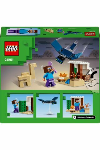 ® Minecraft® Steve'in Çöl Keşfi 21251  - 6 Yaş ve Üzeri İçin Yapım Seti (75 Parça)