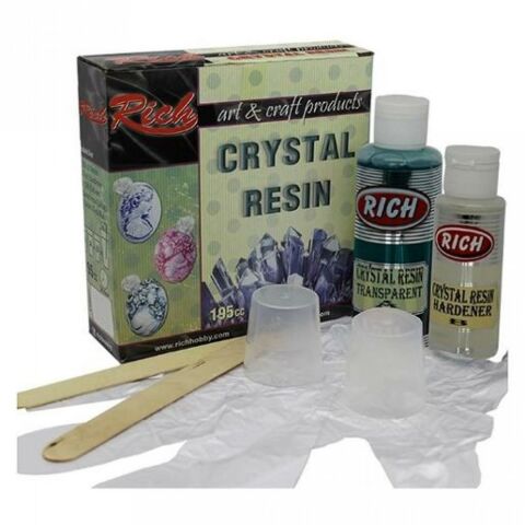 Rich Crystal Resim 195 cc Transparan Turkuaz Reçine