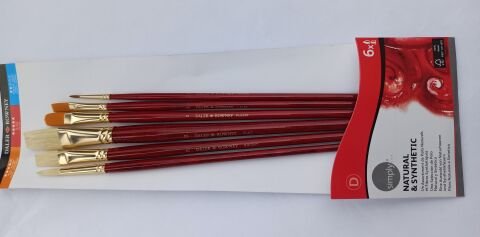 Daler Rowney Simply Uzun Saplı Doğal Fırça Seti 6' lı No:6X