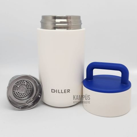 Diller 9062 350ml Beyaz-Lacivert Termos