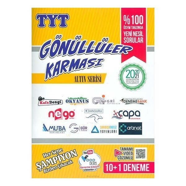 Gönüllüler Karması TYT Altın Serisi 10 + 1 Deneme