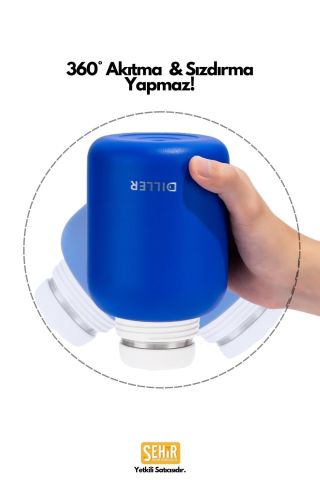 460ml Moda Waffle Çizgili Deri Kılıflı Pipetli Taşıma Askılı Paslanmaz Çelik Termos Matara Pembe