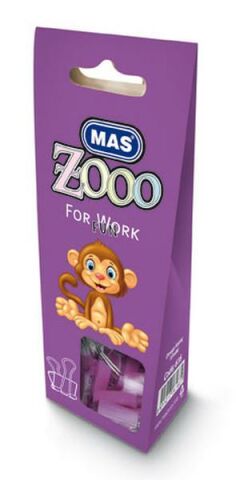 Mas Zooo - Karton Pakette Omega Kıskaç - No:25 - Mor
