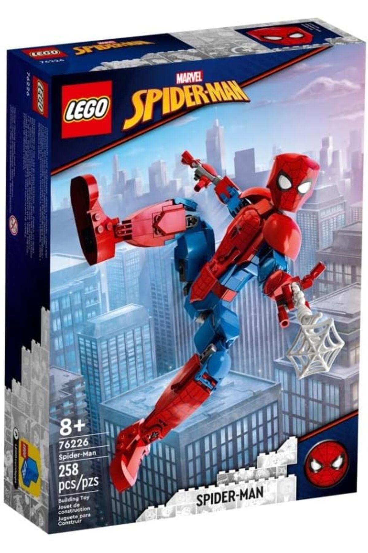® Marvel Örümcek Adam Figürü 76226 – 8 Yaş ve Üzeri için Model Yapım Seti (258 Parça)