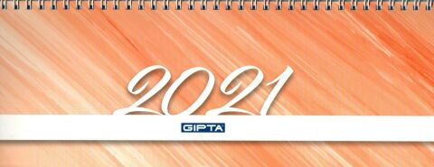 Gıpta 2021 12x33 Haftalık Masa Takvimi Üstten Spiralli