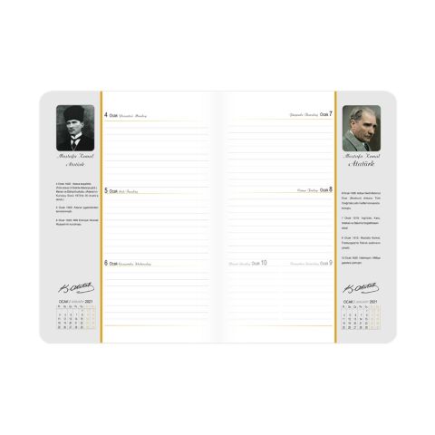 Keskin Color 17x24 Haftalık Atatürk Ajanda - Ülkü'yle