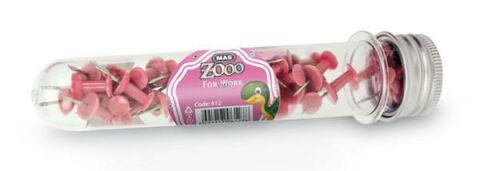 Mas Zooo - Cam Tüpte Harita Çivisi - Pembe