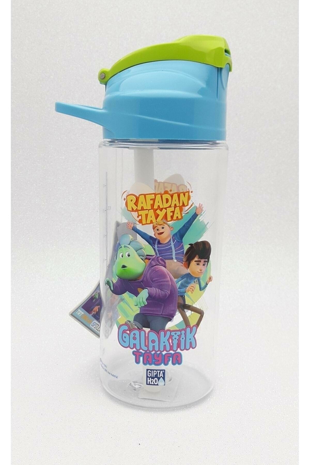 Rafadan Tayfa Galaktik Tayfa Mavi-Yeşil Pipetli Tritan Matara 500 cc