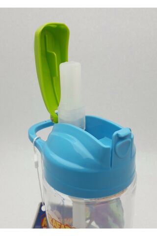 Rafadan Tayfa Galaktik Tayfa Mavi-Yeşil Pipetli Tritan Matara 500 cc