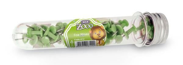 Mas Zooo - Cam Tüpte Harita Çivisi - Yeşil