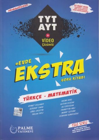 Palme Yayınları TYT AYT Türkçe Matematik Evde Ekstra Soru Kitabı