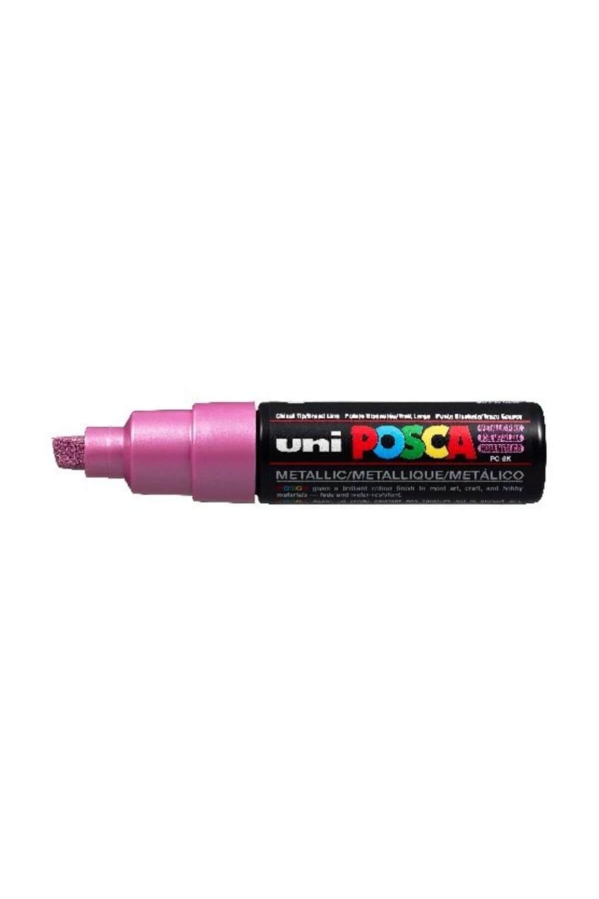 Posca PC-8K Boyama Markörü 8 mm Kesik Uç METALİK PEMBE