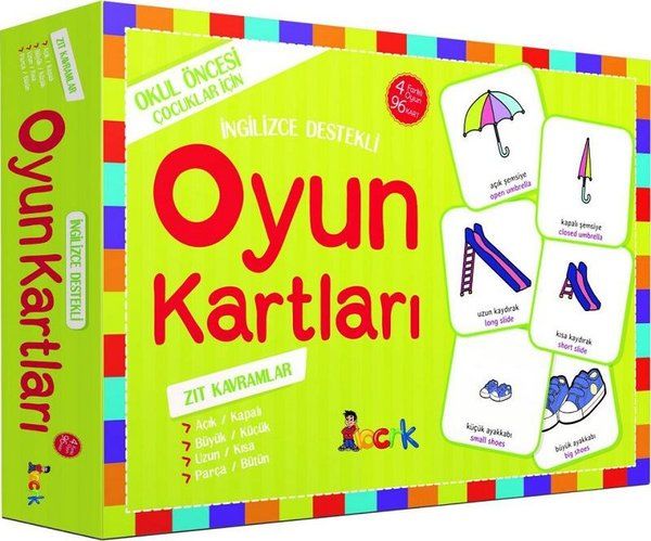Bıcırık Yayınları Okul Öncesi İngilizce Destekli Oyun Kartları - Zıt Kavramlar