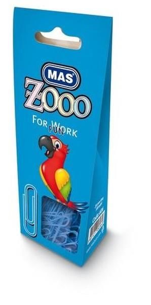 Mas Zooo - Karton Pakette Plastik Kaplı Ataş - No:3 - Mavi