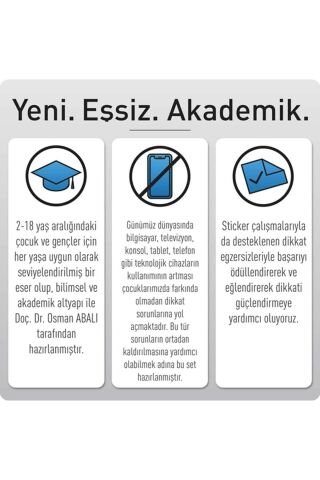 Dikkati Güçlendirme Seti - Yeni Neuro Via Sistemi Ile (9 Yaş) - - Osman Abalı