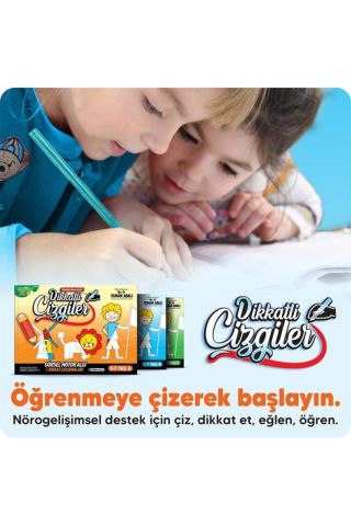 Adeda Okuldan Önce Serisi - Dikkatli Çizgiler 3'lü Set