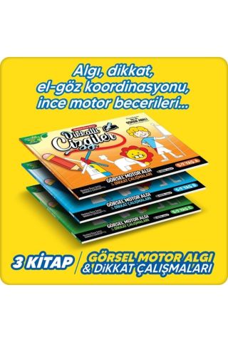 Adeda Okuldan Önce Serisi - Dikkatli Çizgiler 3'lü Set
