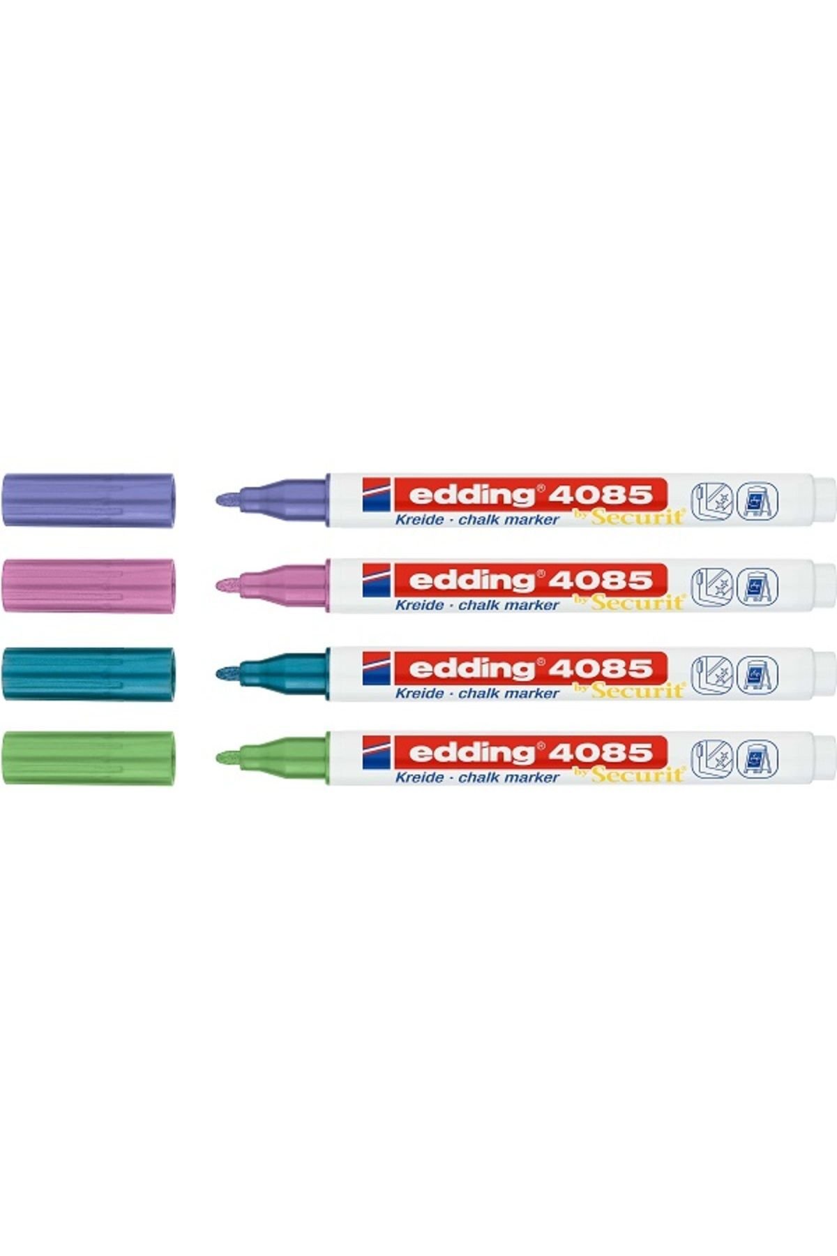 Edding 4085 Tebeşir Chalk Kalem Seti Metalik 4'lü