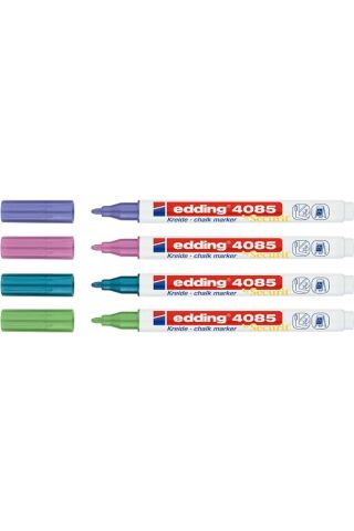 Edding 4085 Tebeşir Chalk Kalem Seti Metalik 4'lü