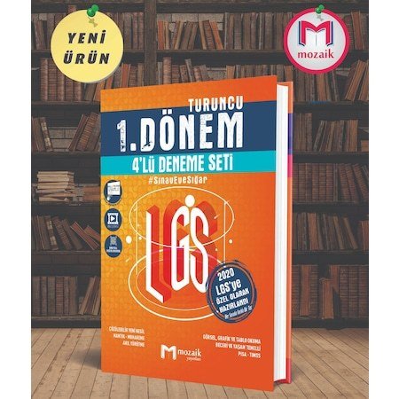 Mozaik Yayınları LGS 1. Dönem Turuncu 4 lü Deneme Seti