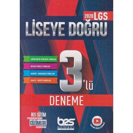 Bes Yayınları 8. Sınıf LGS 1. Dönem 3 lü Deneme