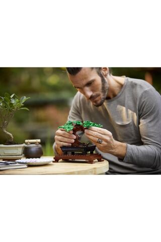 ® ICONS Bonsai Ağacı 10281 - Yetişkinler İçin Koleksiyonluk Dekoratif Yapım Seti (878 Parça)