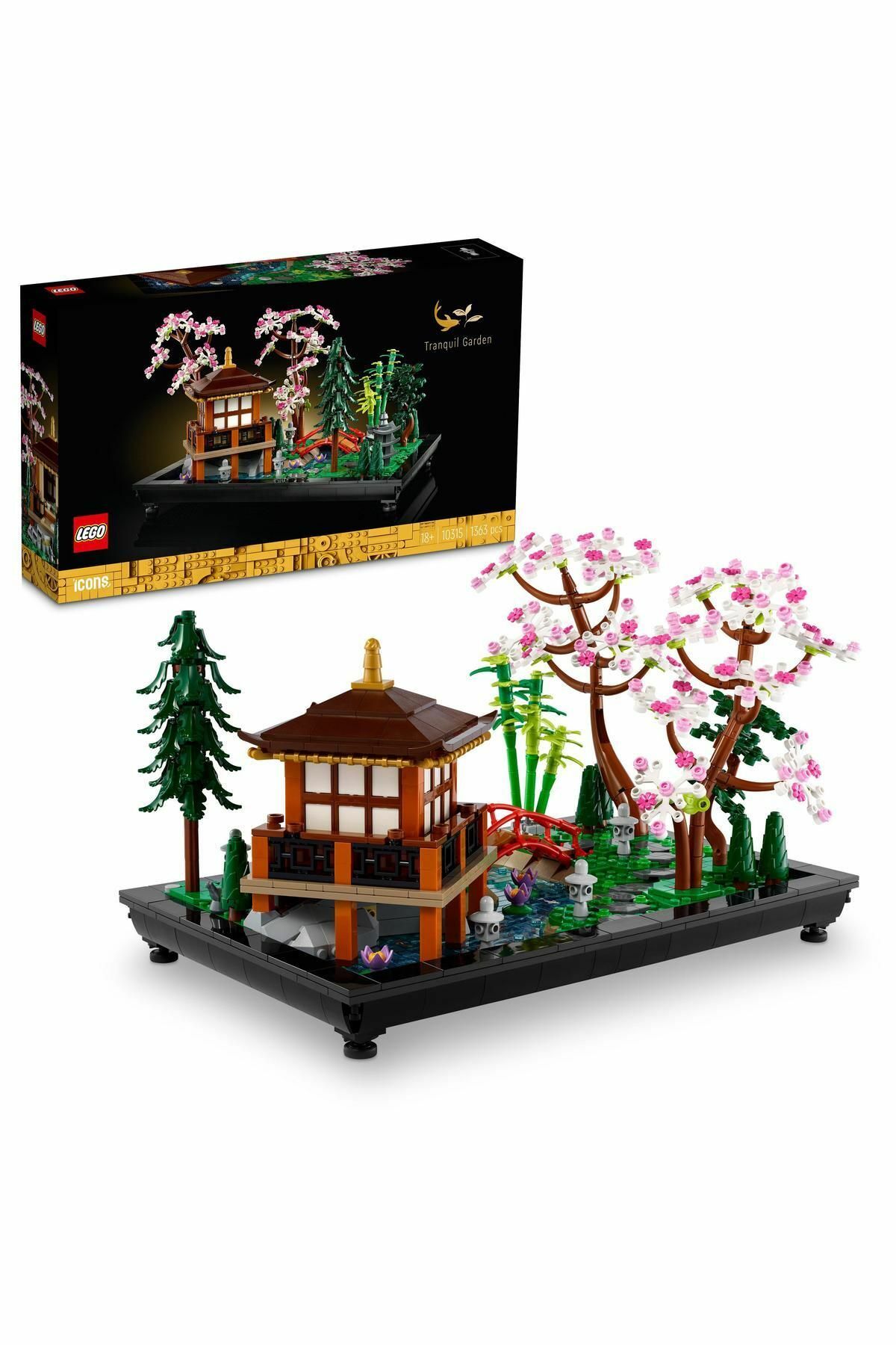 ® Icons Huzurlu Bahçe 10315 - Yetişkinler için Yaratıcı Yapım ve Sergileme Seti (1363 Parça)