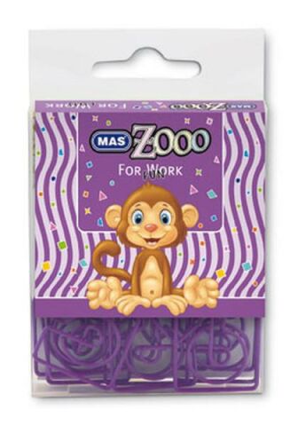 Mas Zooo Plastik Pakette  Harita Çivisi Mor