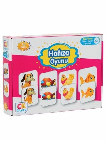 CK Games Hafıza Oyunu Okul Öncesi Oyun Seti +3 Yaş Eğitici Öğretici 34 Parça Puzzle Oyun Seti