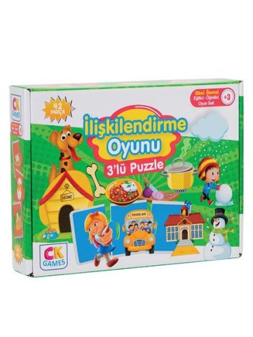 CK Games İlişkilendirme Oyunu Okul Öncesi Oyun Seti +3 Yaş Eğitici Öğretici 42 Parça Puzzle Oyun Seti