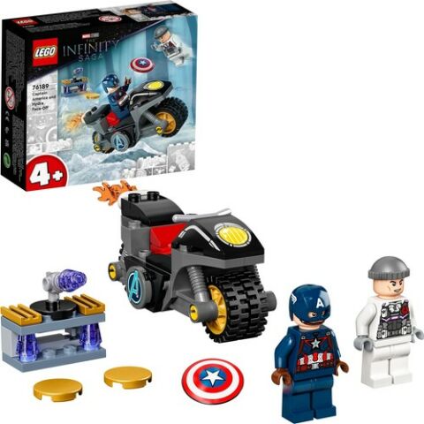 LEGO® Marvel Avengers Kaptan Amerika ve Hydra Karşılaşması 76189 - Kaptan Amerika ve Motosiklet Seti Koleksiyonluk Oyuncak Yapım Seti (49 Parça)